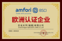 祝巨龍光學（福建）有限公司2021年通過BSCI驗廠